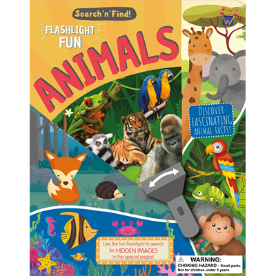 Search & Find Flashlight Fun Animals HC